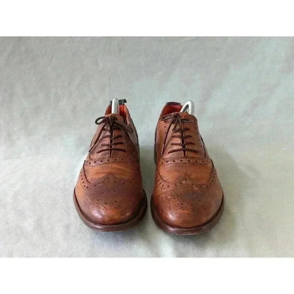 Rag Bone Grenson Brogue Oxford Dress Shoes Leather England Sz 9 Brown Distressed main image 16